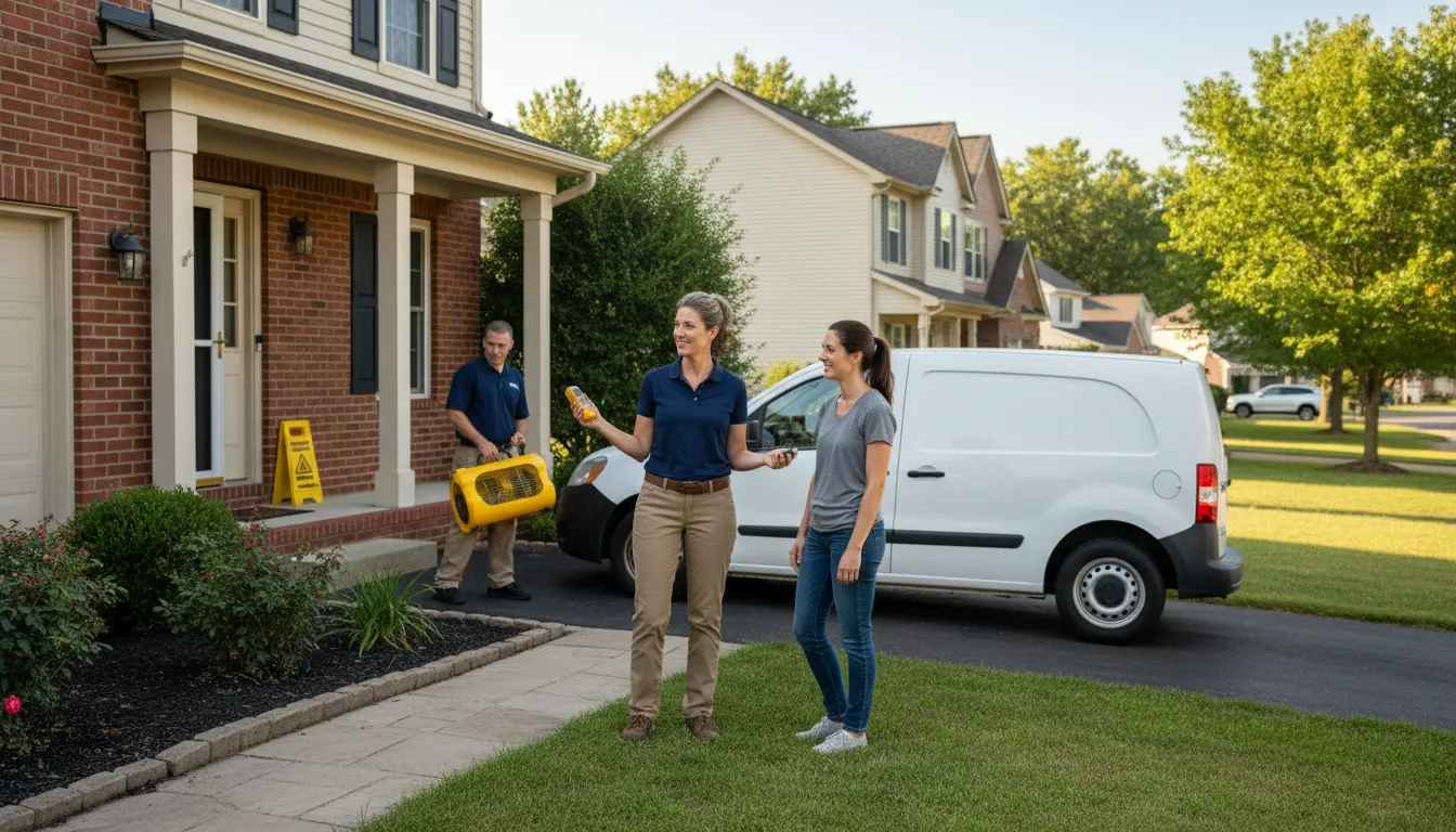 Water restoration image for Dehumidification And Cleanup Services in Cutler, IN